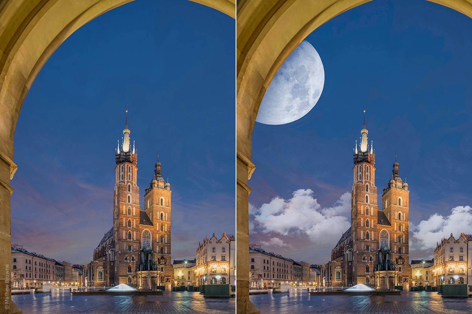 09 ai augmented sky before after Skylum Luminar 4.2 -ohjelmalla lisätty kuu